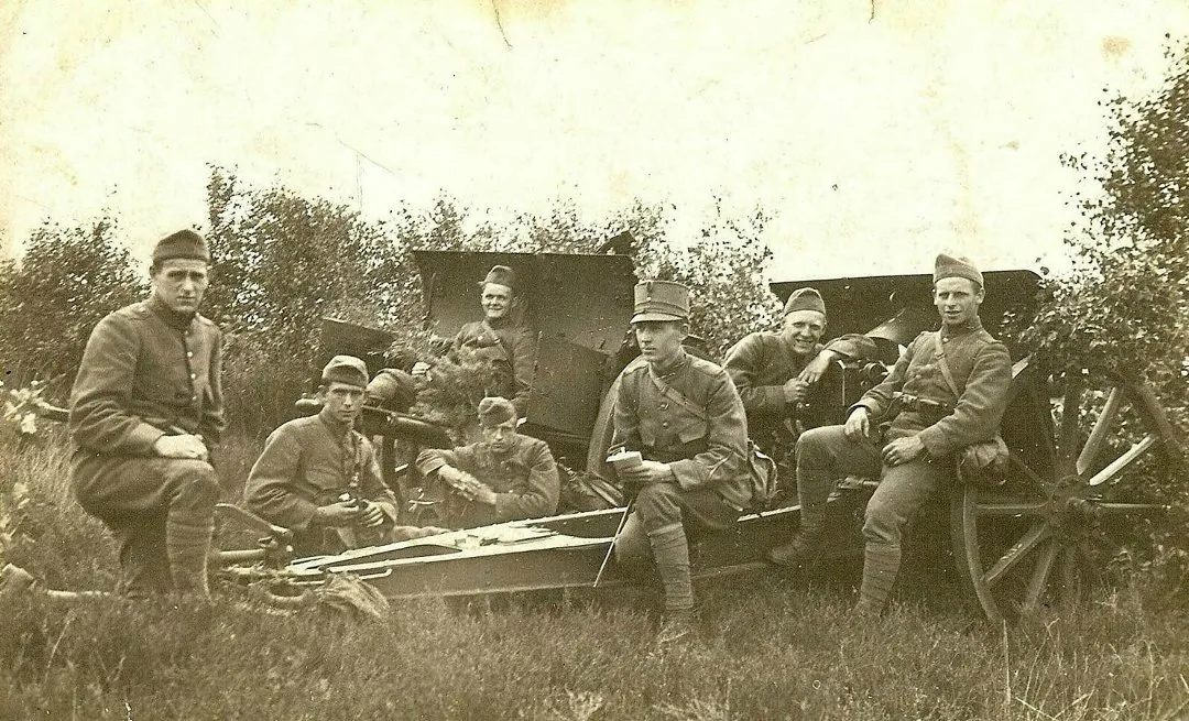 Голландские артиллеристы в Брабанте, 1914 г.